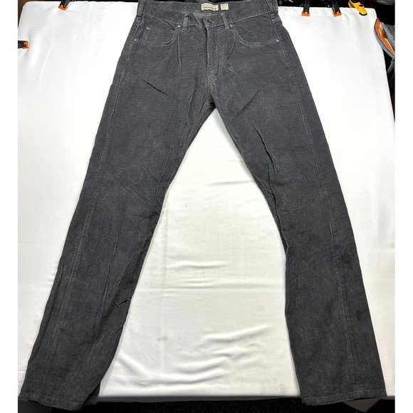 Patagonla Straight Pants Mens Size 32x32 Gray Cotton Corduroy 5-Pocket Outdoor